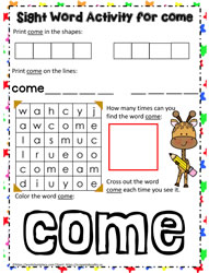 Sight Word come